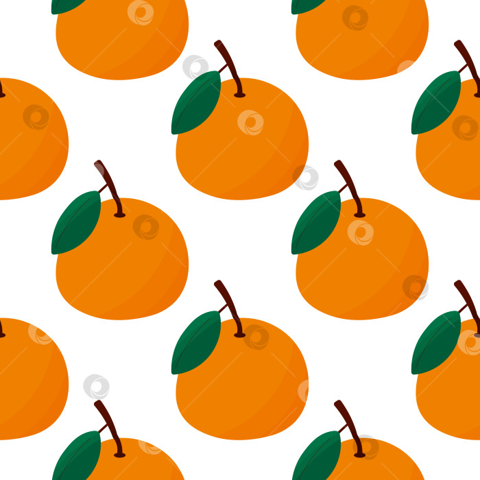 Скачать Китайский апельсин-мандарин с рисунком из зеленых листьев фотосток Ozero