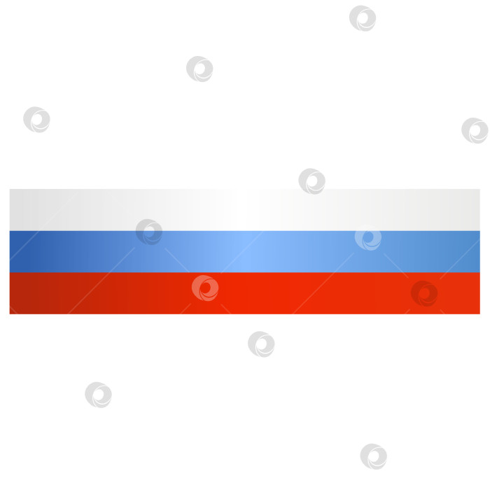 Скачать Флаг Российской Федерации в виде ленты. Иллюстрация ко Дню России 12 июня. фотосток Ozero