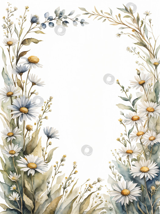 Скачать акварельные полевые цветы на белом фоне фотосток Ozero