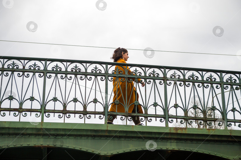 Скачать Санкт-Петербург, Россия, май 2024 года: Кованый чугунный мост через каналы в Санкт-Петербурге фотосток Ozero