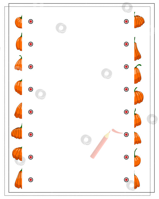 Скачать логическая игра для детей "найди правильные половинки тыквы, осень". вектор, выделенный на белом фоне. фотосток Ozero
