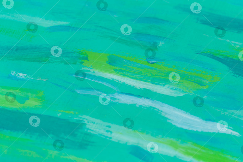 Скачать Бирюзовая деревянная доска с пятнами зеленой краски в качестве фона, текстура (абстракция) фотосток Ozero