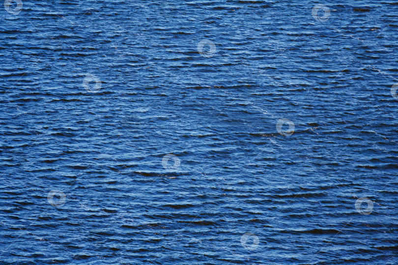 Скачать Темно-синяя вода с небольшими волнами в качестве фона, текстура фотосток Ozero