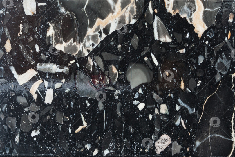 Скачать Абстрактный вид на поверхности черного мрамора в качестве текстуры, фона фотосток Ozero