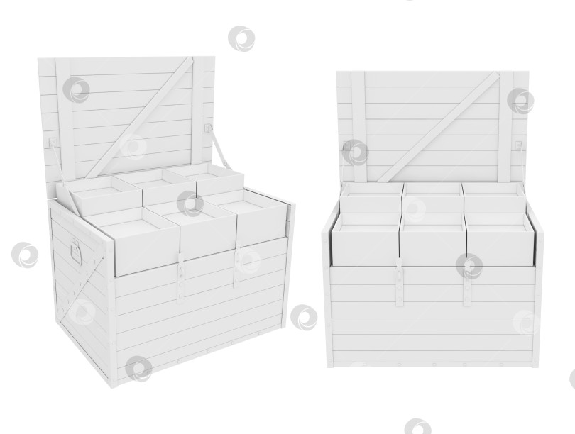 Скачать белая подставка, выделенная на белом фоне, 3D-рендеринг фотосток Ozero