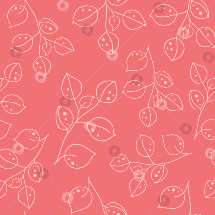 Скачать Бесшовный узор с цветами на персиковом фоне. Нежный узор для ткани, упаковки, обложки, обоев. фотосток Ozero