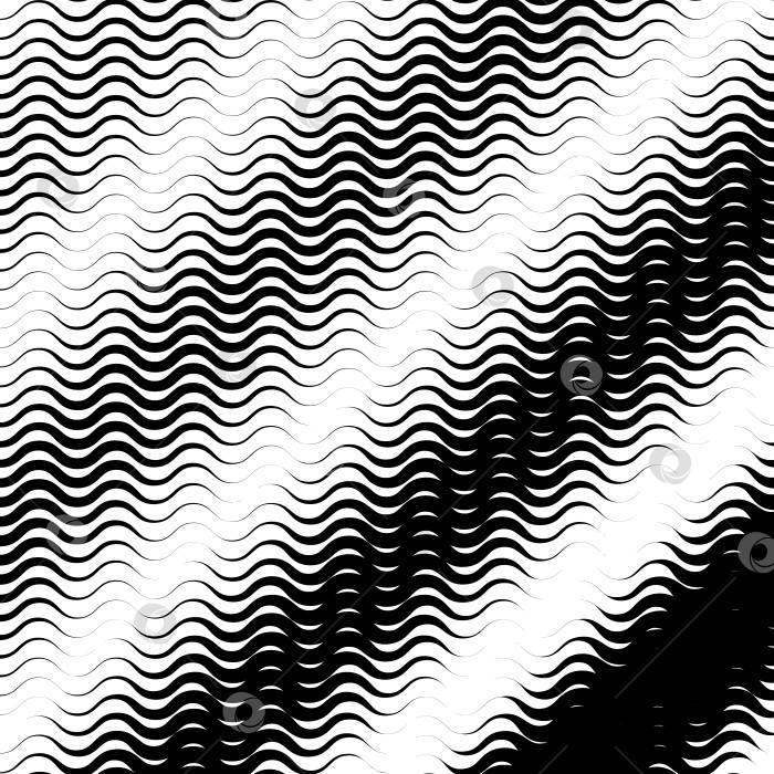 Скачать Фон с градиентом из черных и белых волнистых линий фотосток Ozero