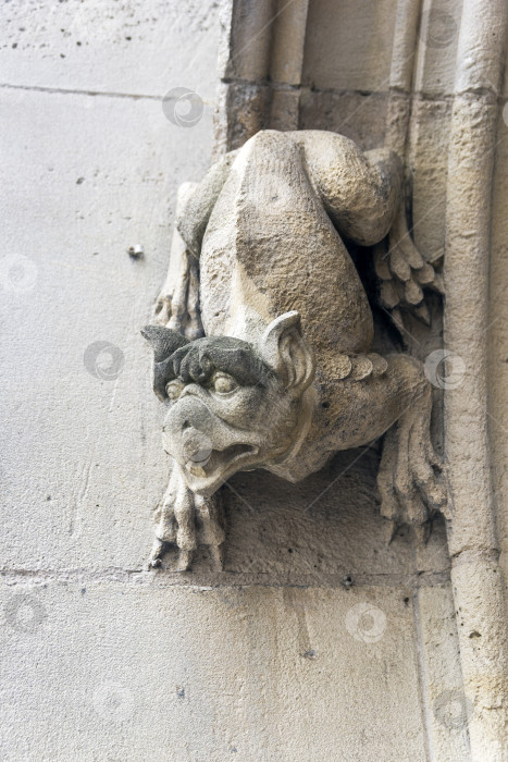 Скачать Горгульи на стене средневекового здания. фотосток Ozero