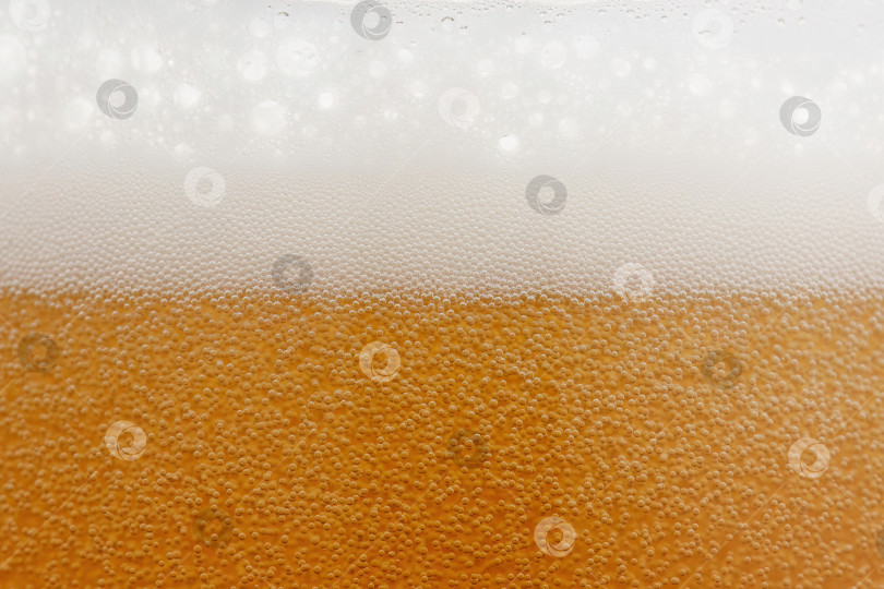 Скачать Наливание пива с пузырьками пены в бокал для фона. фотосток Ozero
