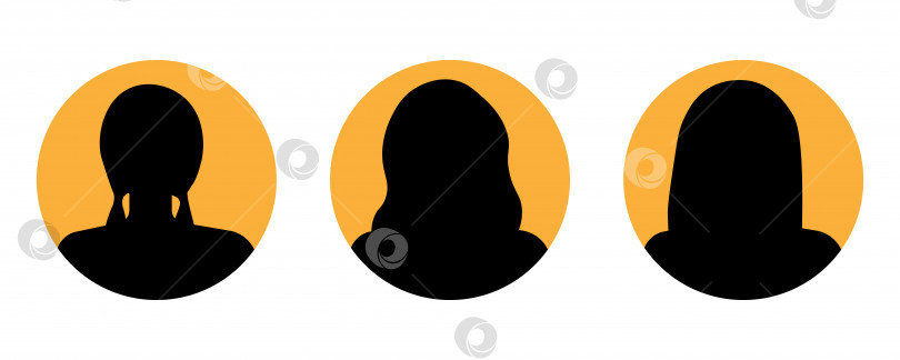 Скачать Набор значков профиля женского аватара фотосток Ozero