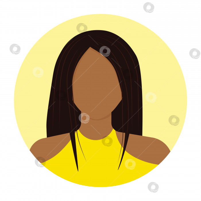 Скачать Аватарка афроамериканской женщины с прямыми волосами фотосток Ozero