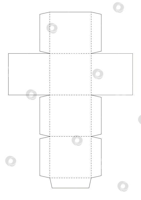 Скачать Бумажные кубики для детей. Шаблон для печати. Векторная иллюстрация. фотосток Ozero