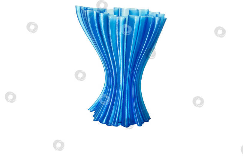 Скачать голубая ваза, выполненная на 3D-принтере фотосток Ozero