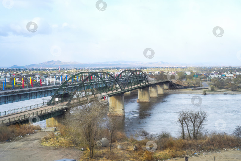 Скачать Мост через реку Селенга в Улан-Удэ фотосток Ozero