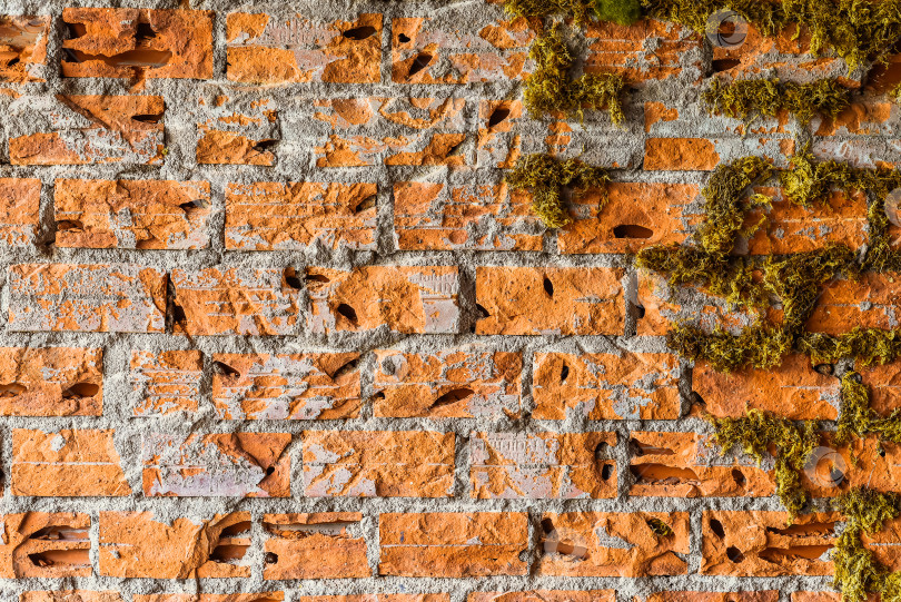 Скачать Фон старой кирпичной стены крупным планом фотосток Ozero