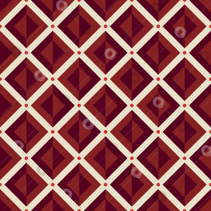 Скачать Бесшовный векторный узор шоколадных квадратиков на бежевом фоне фотосток Ozero