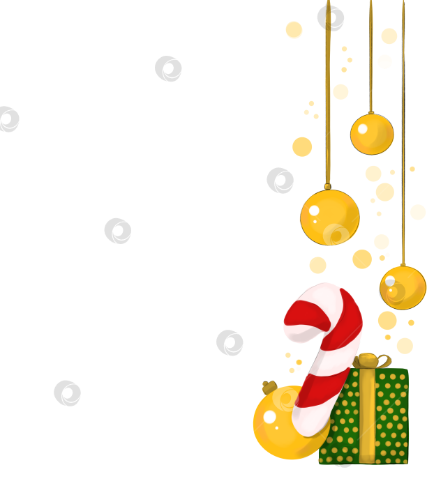 Скачать Вертикальный бордюр рождественская иллюстрация фотосток Ozero