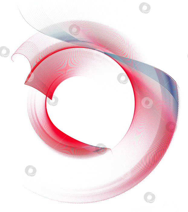 Скачать Красные с синей полосой, воздушные полосатые абстрактные лопасти пропеллера создают округлую рамку на белом фоне. Иконка, логотип, символ, вывеска. 3D-рендеринг. 3D-иллюстрация. фотосток Ozero