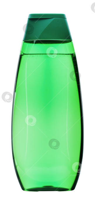 Скачать Изолированный зеленый прозрачный пластиковый контейнер для шампуня фотосток Ozero