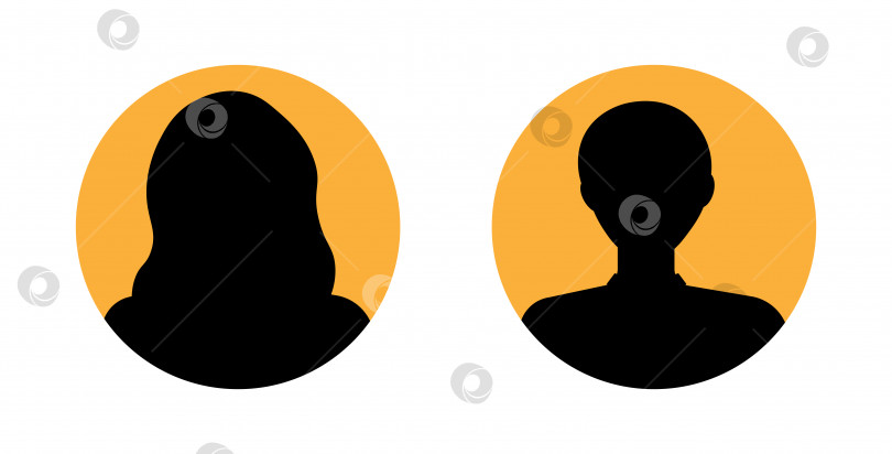 Скачать Значки профиля аватара мужчины и женщины фотосток Ozero