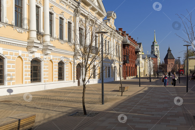 Скачать Пешеходная улица в центре Тулы, Россия фотосток Ozero