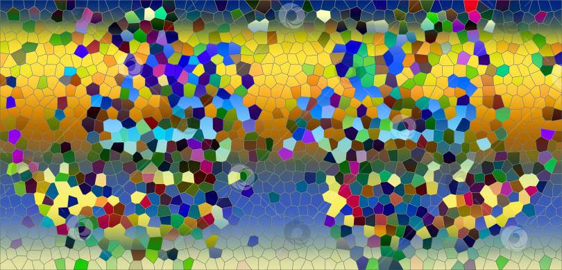 Скачать Красочный абстрактный мозаичный фон. Разноцветные геометрические фигуры создают яркую текстуру. 3D-рендеринг. 3D-иллюстрация. фотосток Ozero