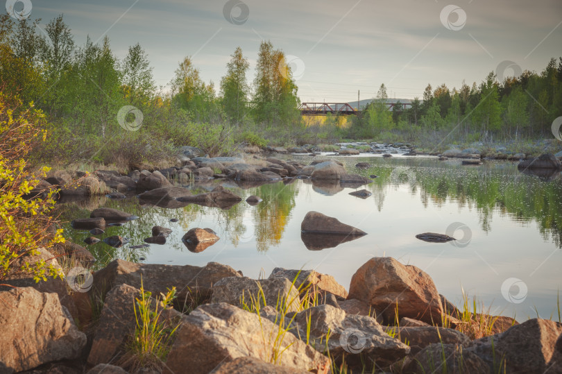 Скачать Вечер у озера фотосток Ozero