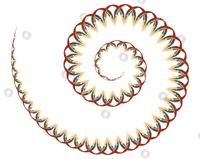 Скачать Узорчатая спираль из цветных элементов. фотосток Ozero