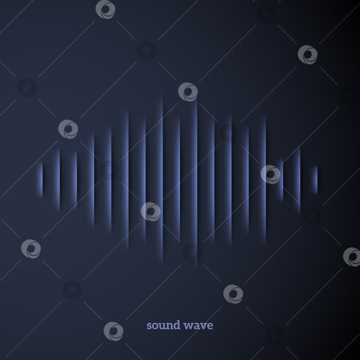 Скачать Бумажная форма звукового сигнала с тенью фотосток Ozero