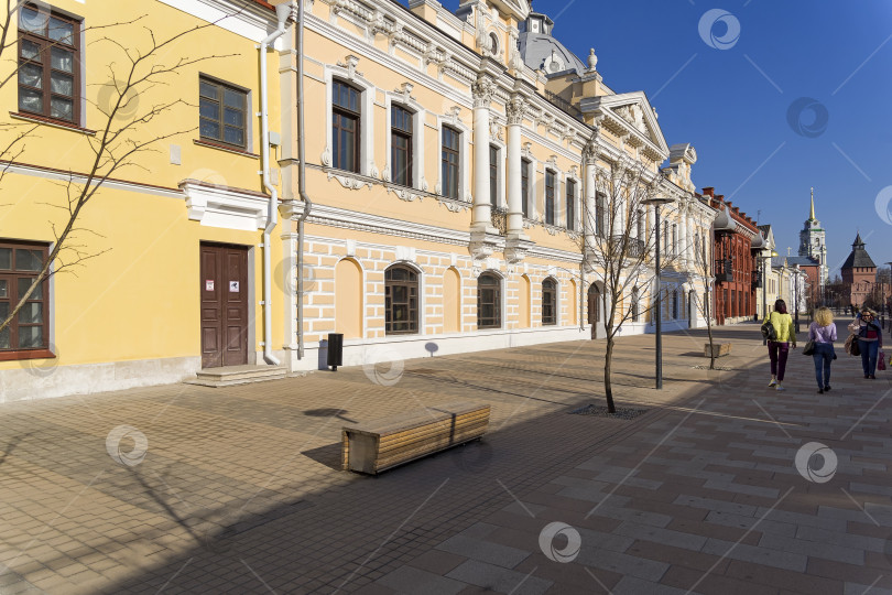 Скачать Пешеходная улица в центре Тулы, Россия фотосток Ozero