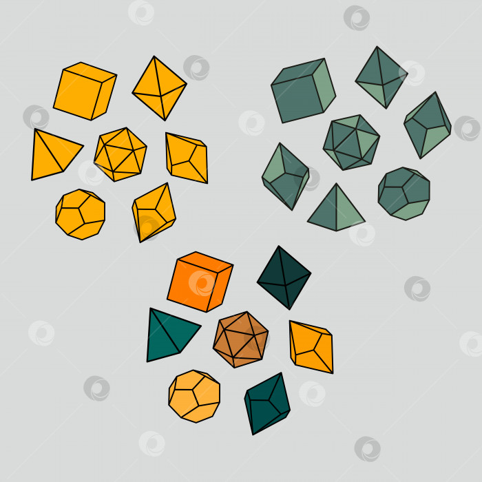 Скачать Векторная иллюстрация набора цветных кубиков. фотосток Ozero