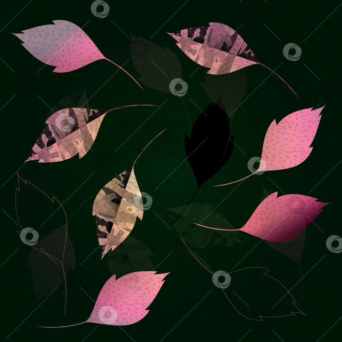Скачать Абстрактный фон с листьями для ваших проектов. фотосток Ozero