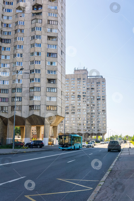 Скачать городской пейзаж Санкт-Петербурга в районе набережной реки Смоленки фотосток Ozero