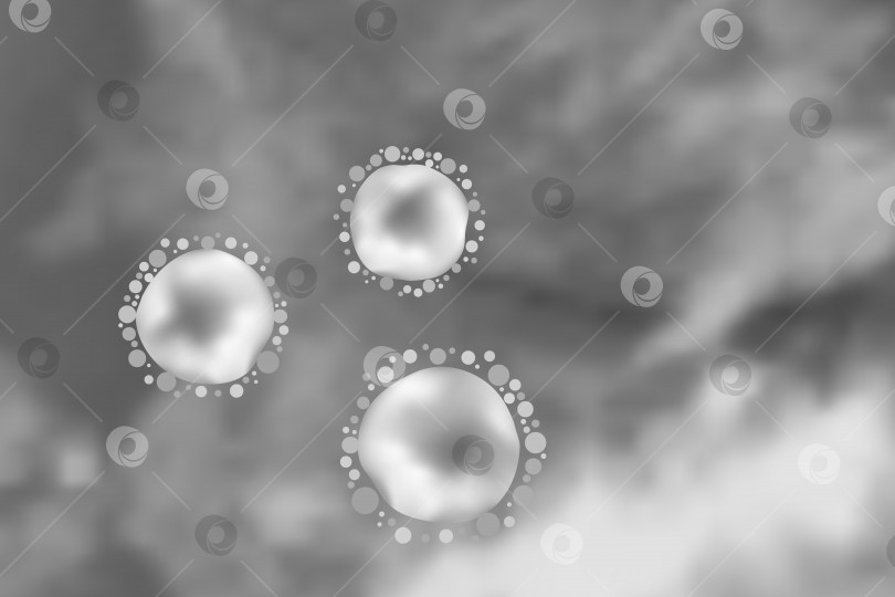 Скачать Векторное микроскопическое изображение коронавируса фотосток Ozero