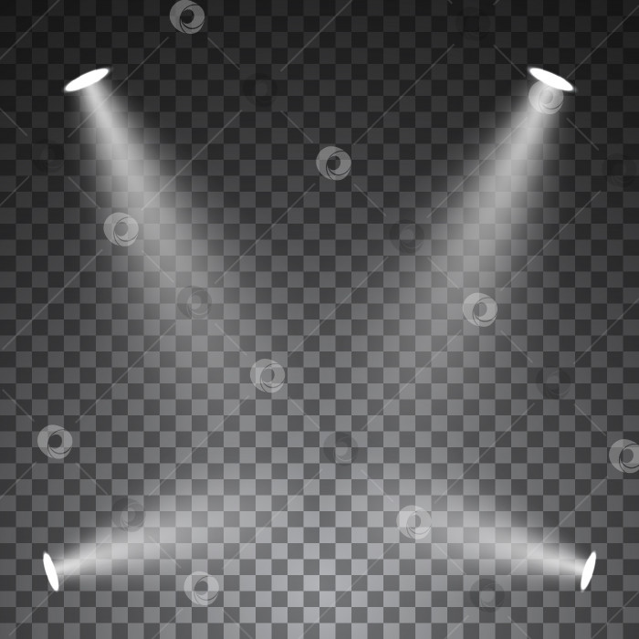 Скачать Точечные светильники на прозрачном фоне. фотосток Ozero