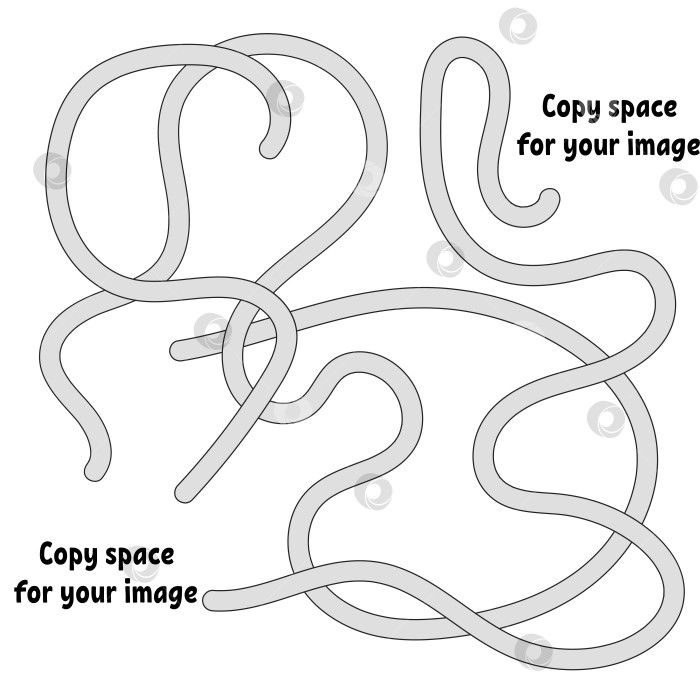 Скачать Абстрактный лабиринт. Множество путей от начала до конца. Игра-головоломка для детей. Головоломка-лабиринт. Векторная иллюстрация. С пространством для ваших рисунков. фотосток Ozero