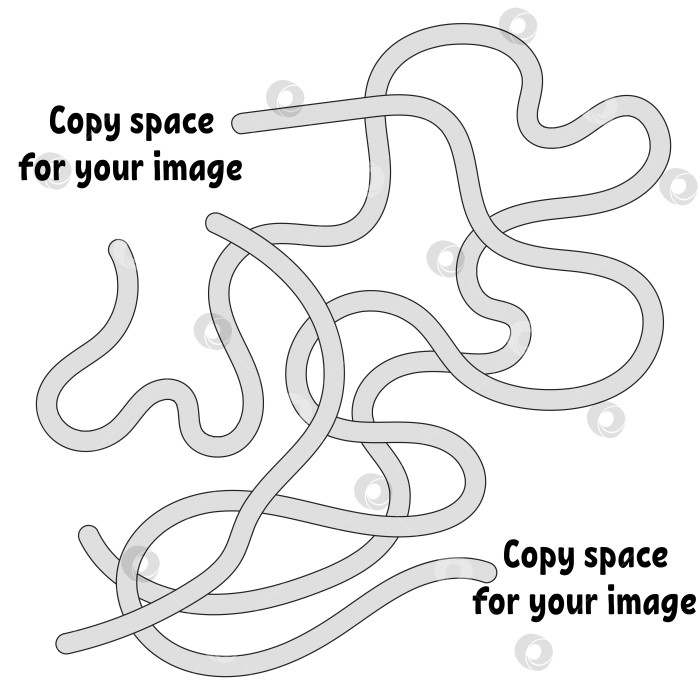 Скачать Абстрактный лабиринт. Множество путей от начала до конца. Игра-головоломка для детей. Головоломка-лабиринт. Векторная иллюстрация. С пространством для ваших рисунков. фотосток Ozero