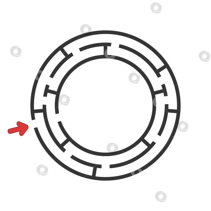 Скачать Абстрактный лабиринт. Игра для детей. Головоломка для детей. Головоломка-лабиринт. Векторная иллюстрация фотосток Ozero