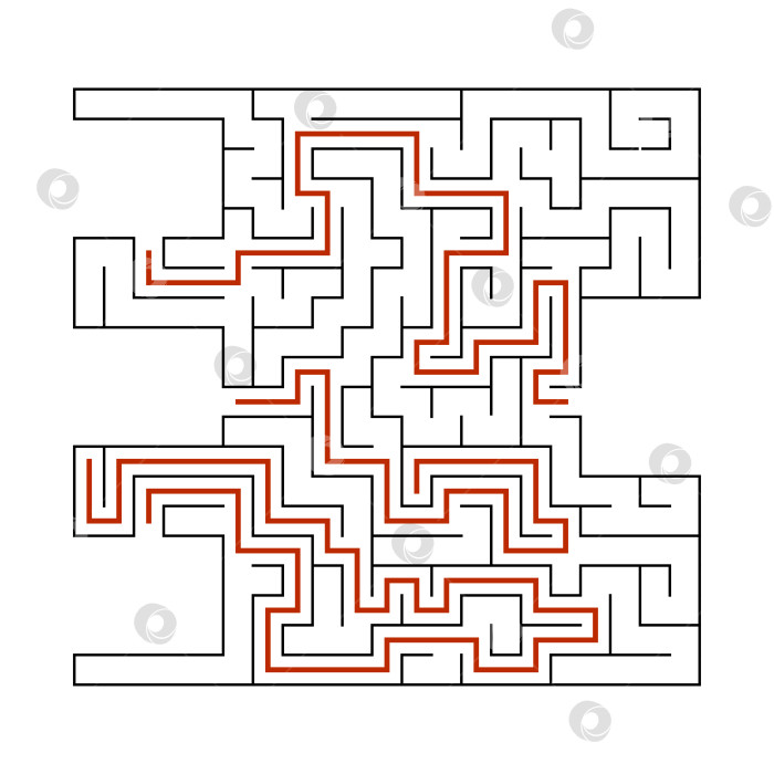 Скачать Абстрактный лабиринт. Игра для детей. Головоломка для детей. Головоломка-лабиринт. Векторная иллюстрация. фотосток Ozero