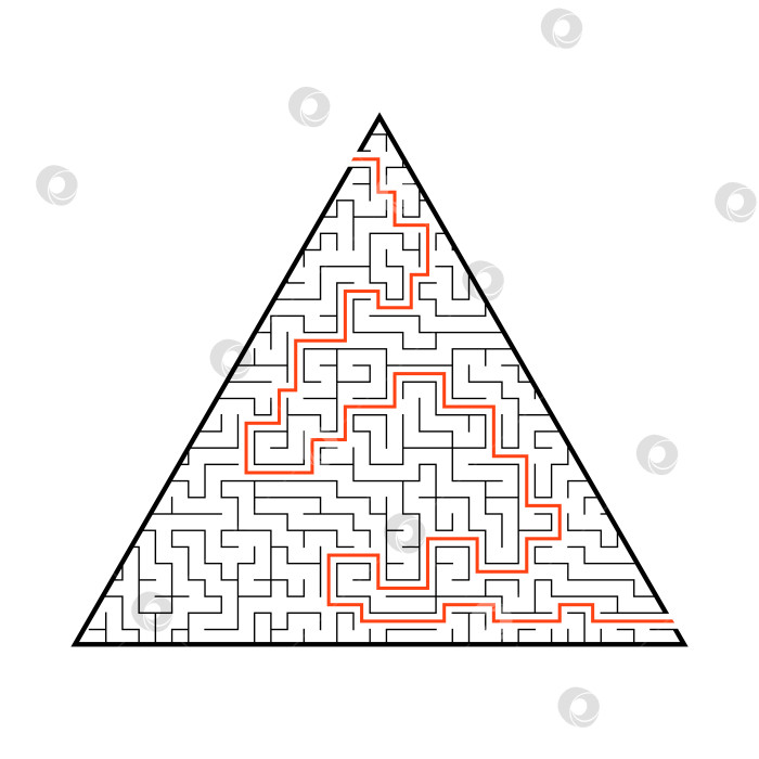 Скачать Сложный большой лабиринт. Игра для детей и взрослых. Головоломка для детей. Головоломка-лабиринт. Плоская векторная иллюстрация. фотосток Ozero