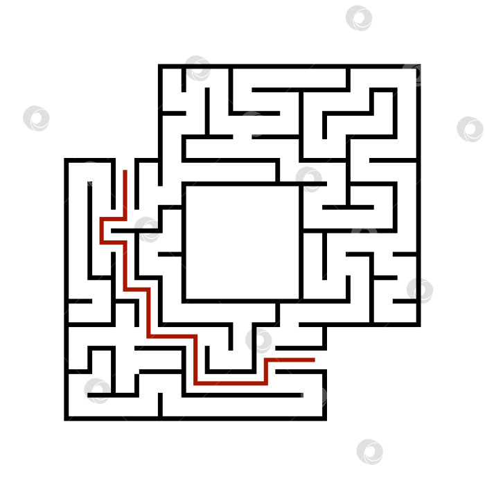 Скачать Абстрактный лабиринт. Игра для детей. Головоломка для детей. Головоломка-лабиринт. Векторная иллюстрация фотосток Ozero