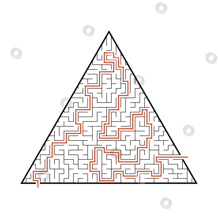 Скачать Сложный большой лабиринт. Игра для детей и взрослых. Головоломка для детей. Головоломка-лабиринт. Плоская векторная иллюстрация. фотосток Ozero