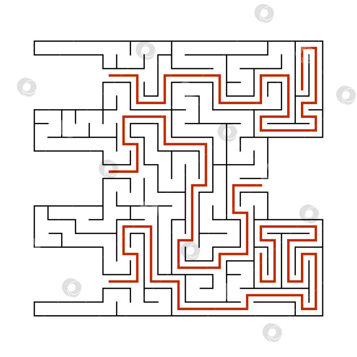 Скачать Абстрактный лабиринт. Игра для детей. Головоломка для детей. Головоломка-лабиринт. Векторная иллюстрация. фотосток Ozero