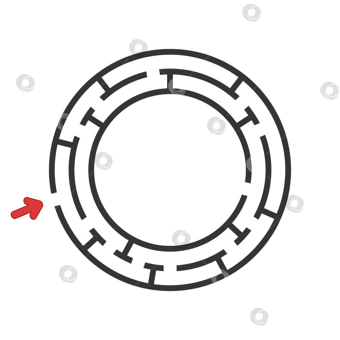 Скачать Абстрактный лабиринт. Игра для детей. Головоломка для детей. Головоломка-лабиринт. Векторная иллюстрация фотосток Ozero
