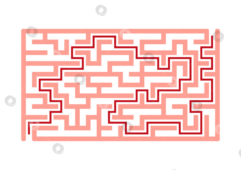 Скачать Абстрактный лабиринт. Игра для детей. Головоломка для детей. Головоломка-лабиринт. Векторная иллюстрация. фотосток Ozero