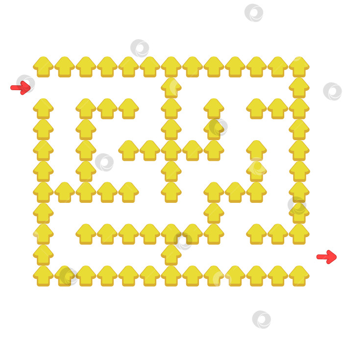 Скачать Абстрактный лабиринт. Игра для детей. Головоломка для детей. Головоломка в лабиринте. Найдите правильный путь. Цветная векторная иллюстрация. фотосток Ozero