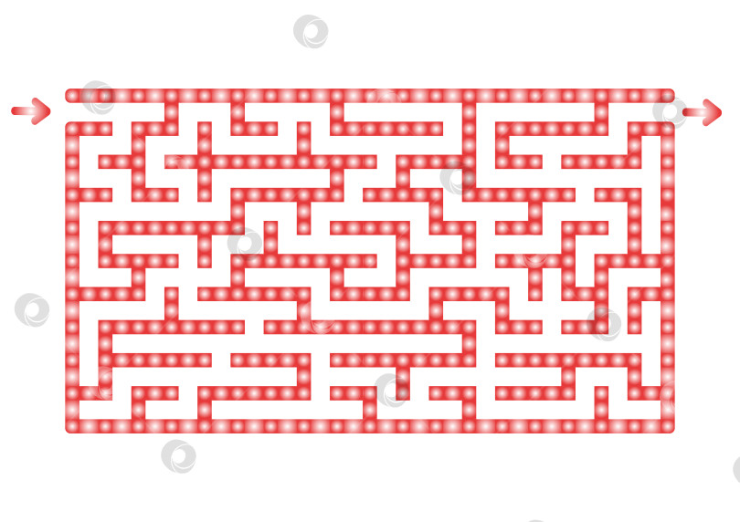 Скачать Абстрактный лабиринт. Игра для детей. Головоломка для детей. Головоломка в лабиринте. Найдите правильный путь. Цветная векторная иллюстрация. фотосток Ozero