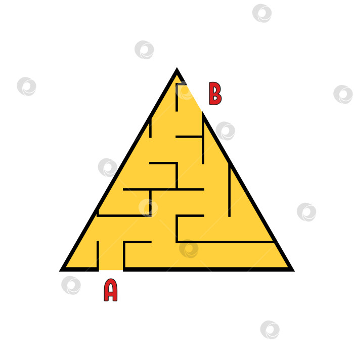 Скачать Лабиринт. Игра для детей. Забавный лабиринт. Развивающий лист для обучения. Страница с упражнениями. Головоломка для детей. Милый мультяшный стиль. Загадка для дошкольников. Логическая головоломка. Цветная векторная иллюстрация. фотосток Ozero