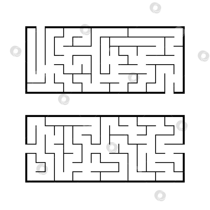 Скачать Набор лабиринтов. Игра для детей. Головоломка для детей. Головоломка-лабиринт. Найди правильный путь. Векторная иллюстрация. фотосток Ozero