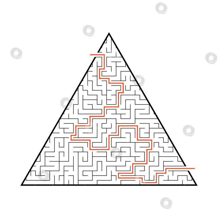 Скачать Сложный большой лабиринт. Игра для детей и взрослых. Головоломка для детей. Головоломка-лабиринт. Плоская векторная иллюстрация. фотосток Ozero